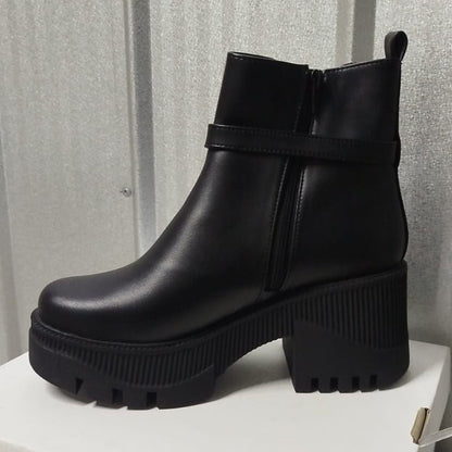 Botin de mujer Negro Alto (BA41.N) - Gabybru Calzados