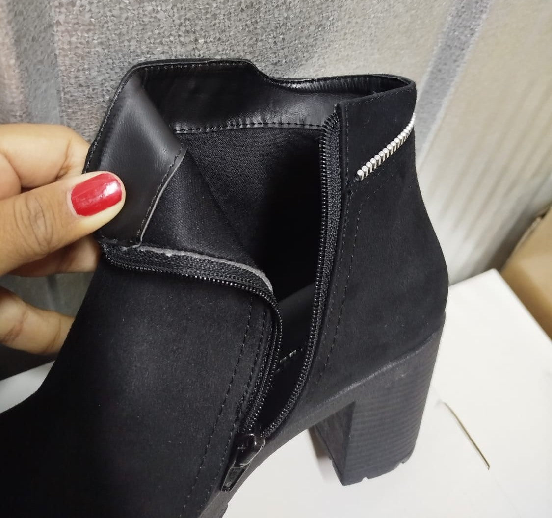 Botin de Mujer Negro Alto (BA57.N) - Gabybru Calzados