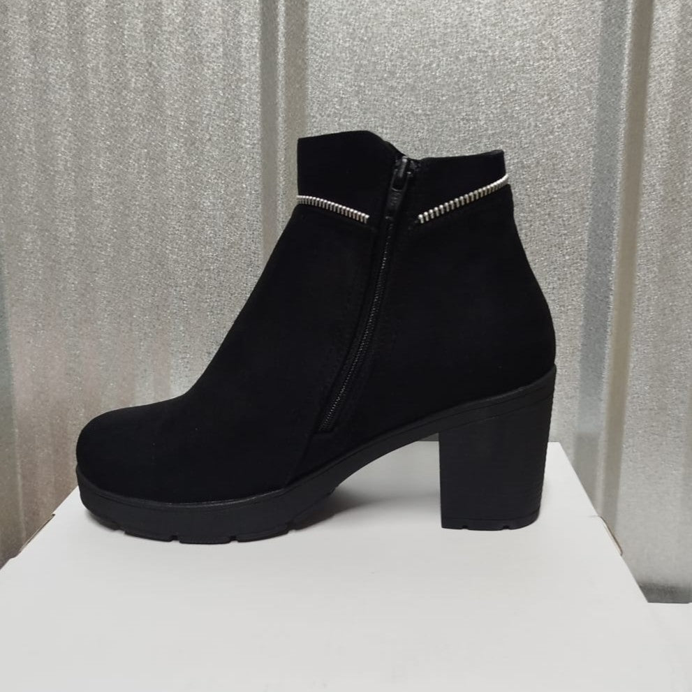 Botin de Mujer Negro Alto (BA57.N) - Gabybru Calzados