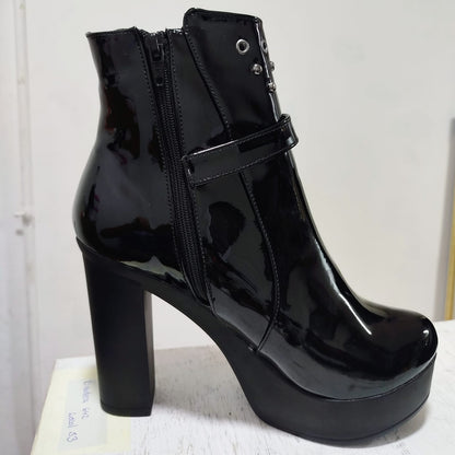 Botin de Mujer Negro Alto (BA60.H) - Gabybru Calzados