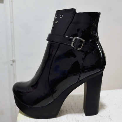 Botin de Mujer Negro Alto (BA60.H) - Gabybru Calzados