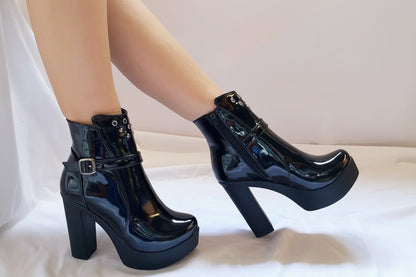 Botin de Mujer Negro Alto (BA60.H) - Gabybru Calzados