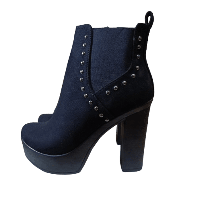 Botin de Mujer Negro Alto (BA660.N) - Gabybru Calzados