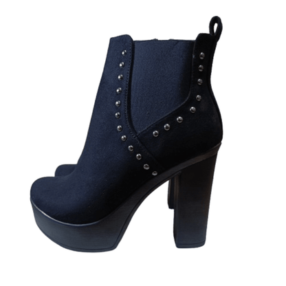 Botin de Mujer Negro Alto (BA660.N) - Gabybru Calzados