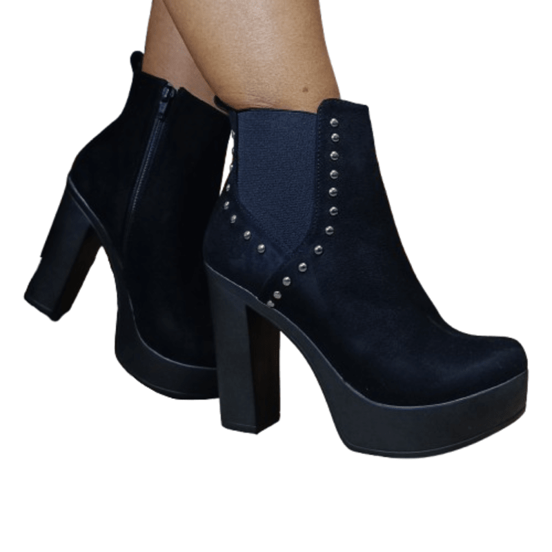 Botin de Mujer Negro Alto (BA660.N) - Gabybru Calzados
