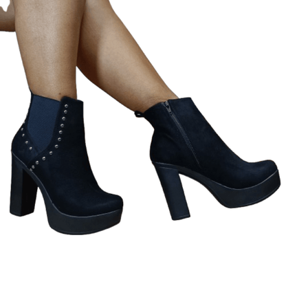 Botin de Mujer Negro Alto (BA660.N) - Gabybru Calzados