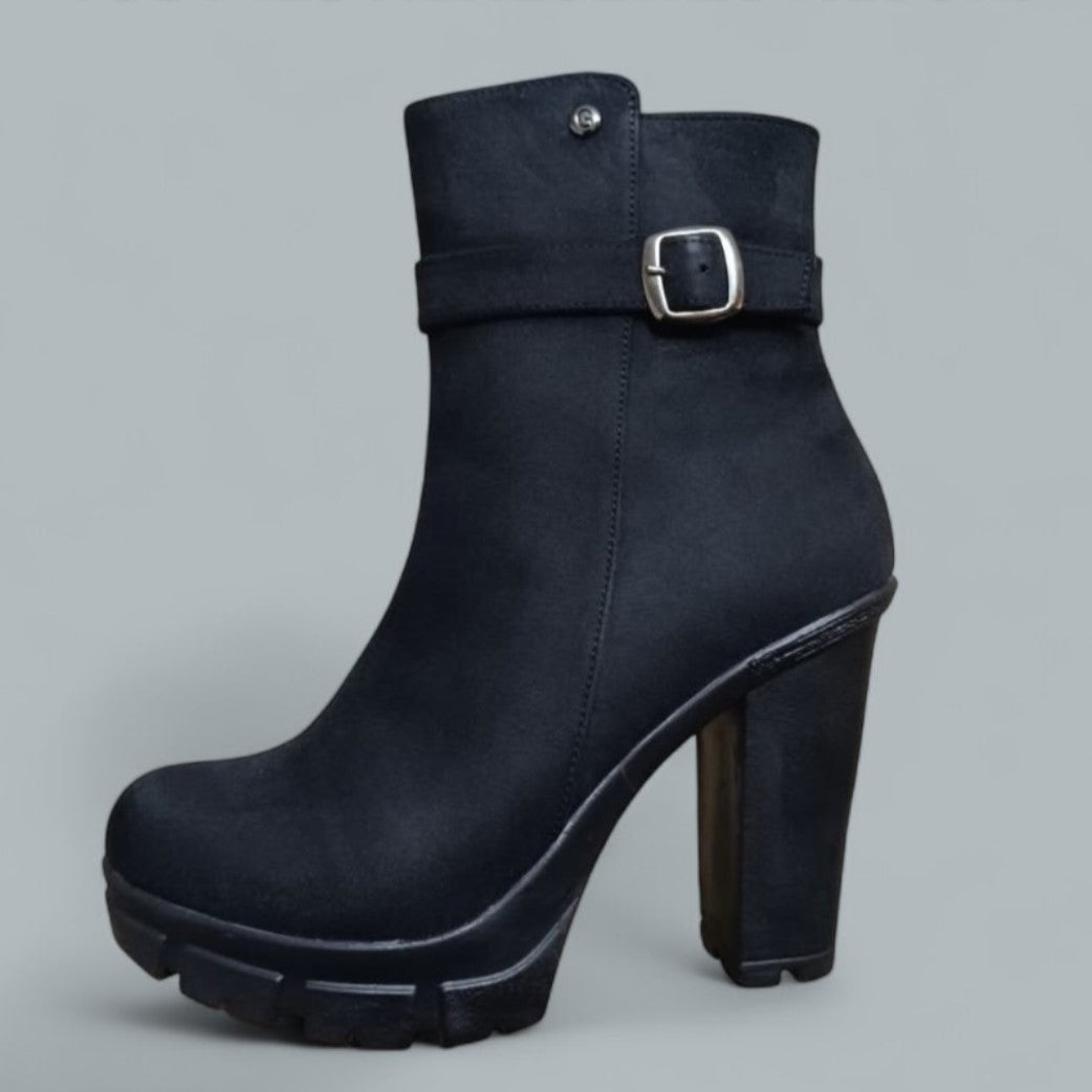 Botin de Mujer Negro Alto (BA74.N) - Gabybru Calzados