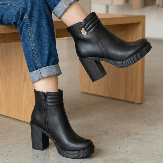Botin De Mujer Negro (BA101.E) - Gabybru Calzados