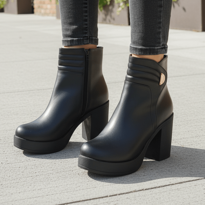 Botin De Mujer Negro (BA101.E) - Gabybru Calzados