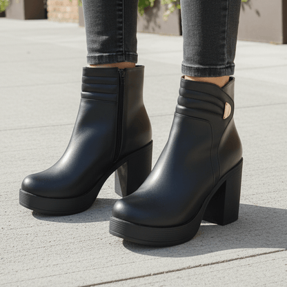 Botin De Mujer Negro (BA101.E) - Gabybru Calzados