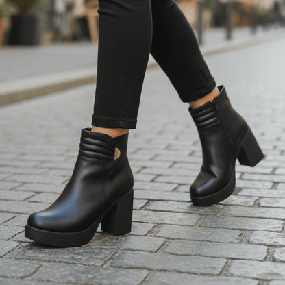 Botin De Mujer Negro (BA101.E) - Gabybru Calzados