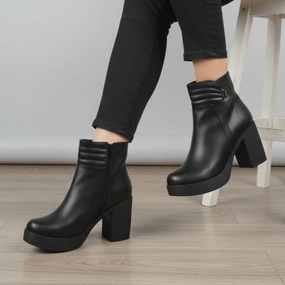Botin De Mujer Negro (BA101.E) - Gabybru Calzados