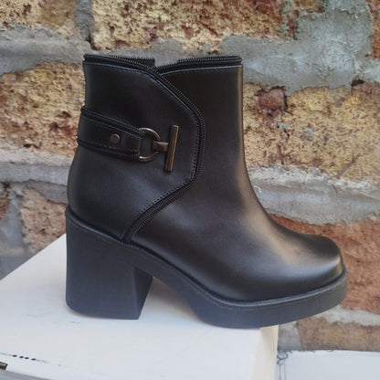 Botin De Mujer Negro (BA102.N) - Gabybru Calzados