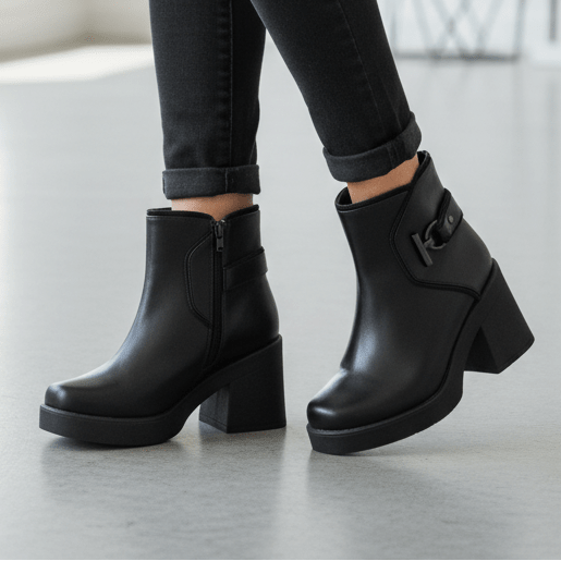 Botin De Mujer Negro (BA102.N) - Gabybru Calzados