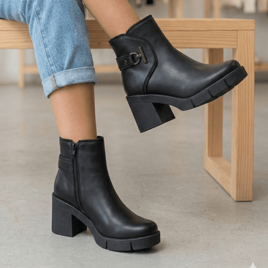 Botin De Mujer Negro (BA102.N) - Gabybru Calzados