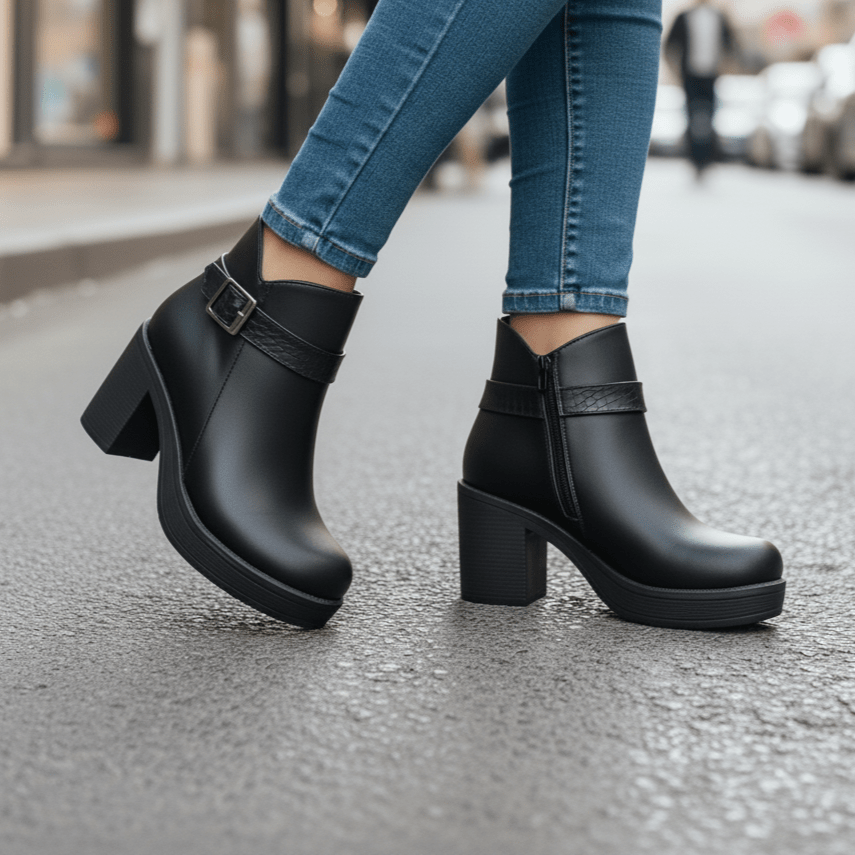 Botin De Mujer negro (BA111.E) - Gabybru Calzados