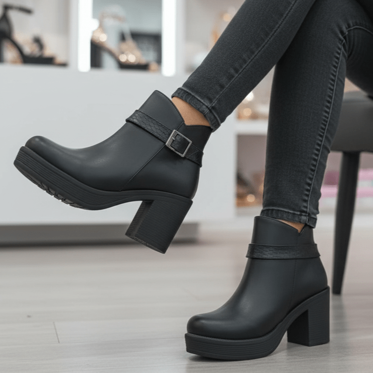 Botin De Mujer negro (BA111.E) - Gabybru Calzados