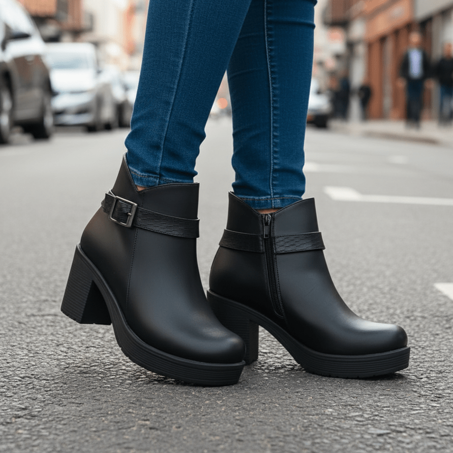 Botin De Mujer negro (BA111.E) - Gabybru Calzados