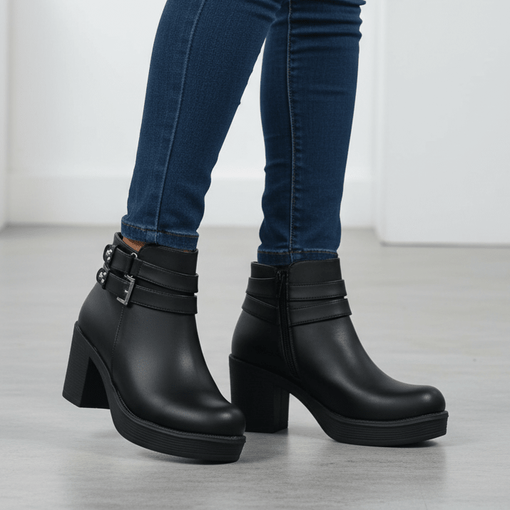 Botin De Mujer negro (BA112.E) - Gabybru Calzados