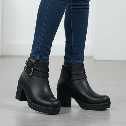 Botin De Mujer negro (BA112.E) - Gabybru Calzados
