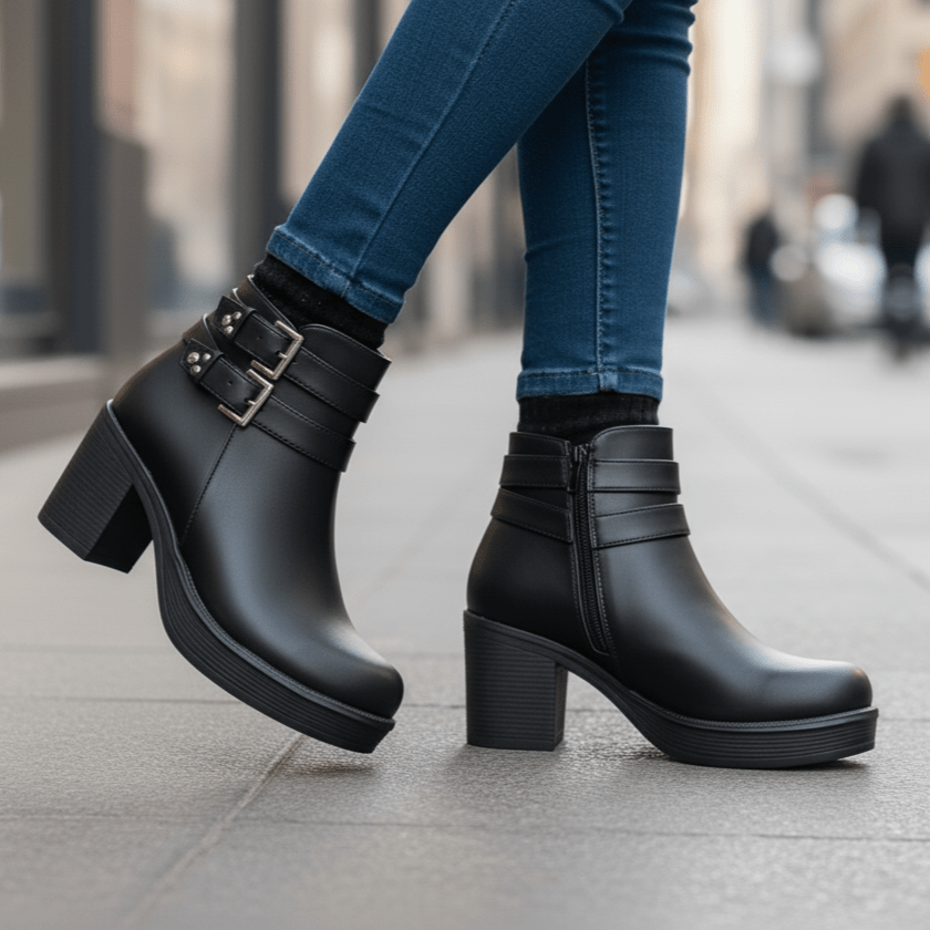 Botin De Mujer negro (BA112.E) - Gabybru Calzados