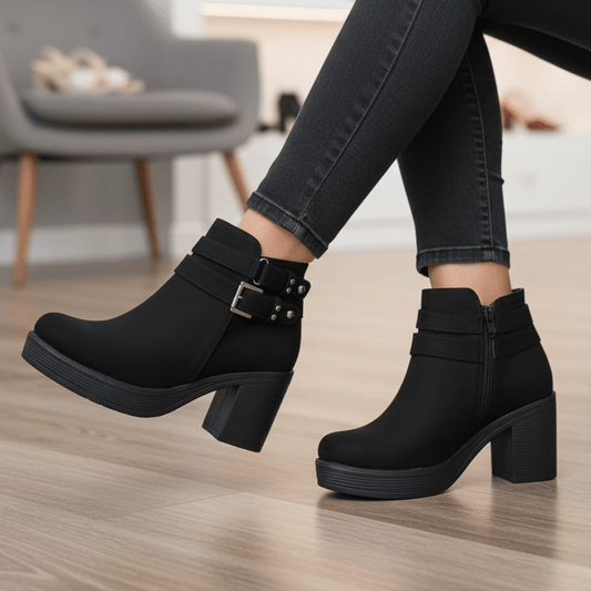 Botin De Mujer negro (BA112.N) - Gabybru Calzados