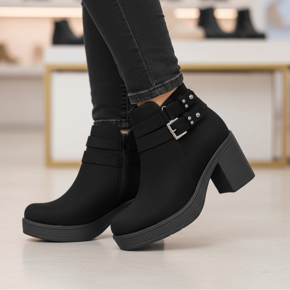Botin De Mujer negro (BA112.N) - Gabybru Calzados