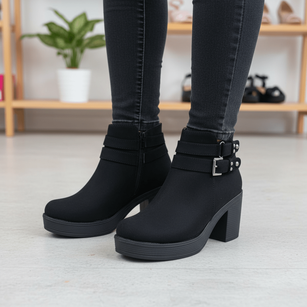 Botin De Mujer negro (BA112.N) - Gabybru Calzados