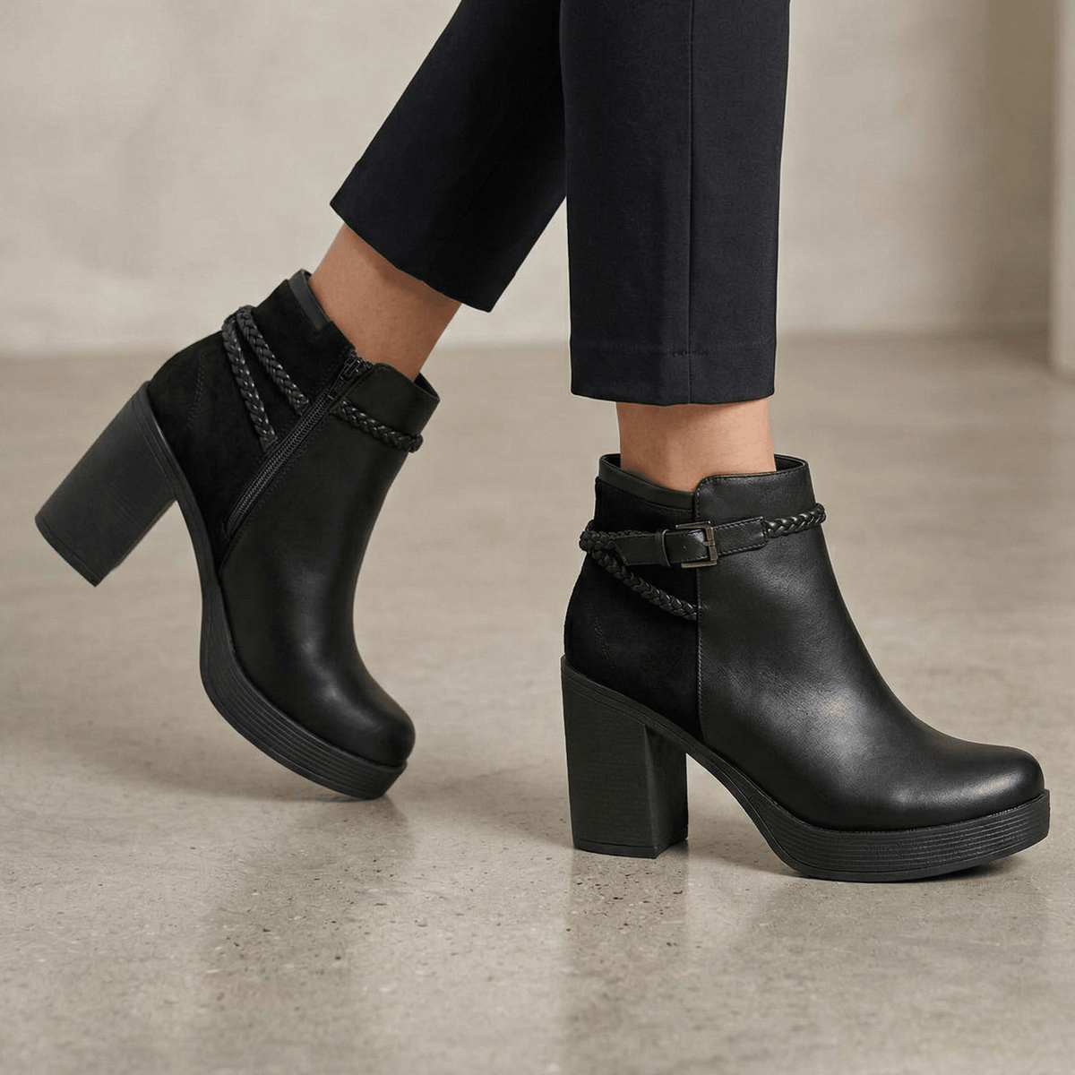 Botin De Mujer Negro (BA116.E) - Gabybru Calzados