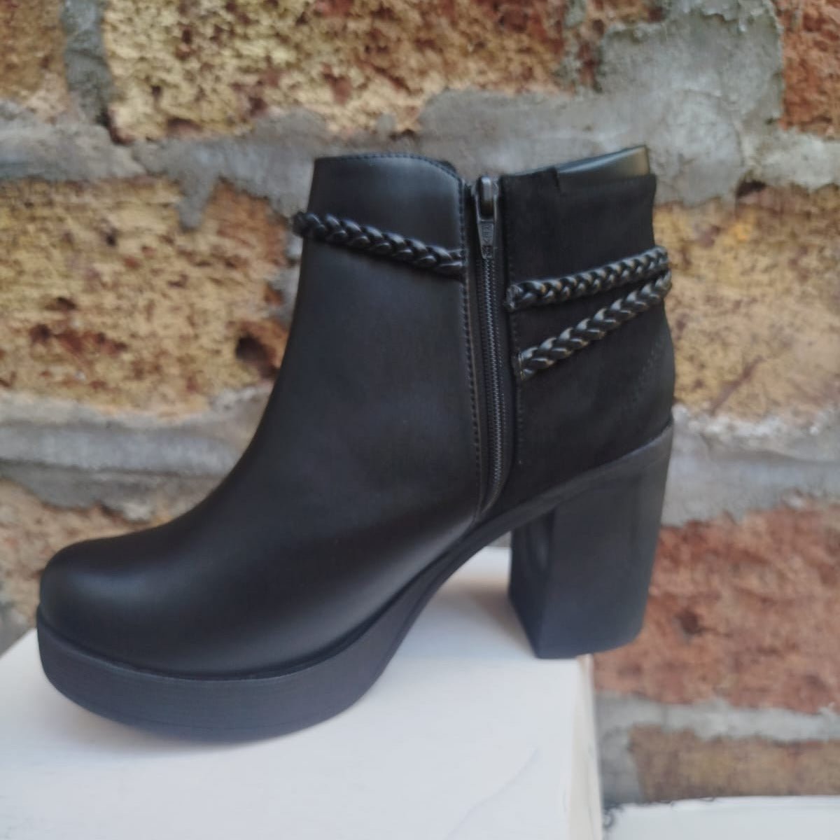 Botin De Mujer Negro (BA116.E) - Gabybru Calzados