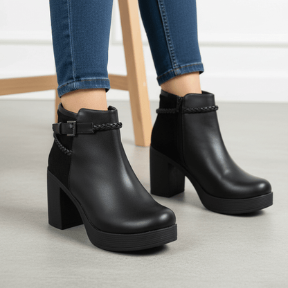 Botin De Mujer Negro (BA116.E) - Gabybru Calzados
