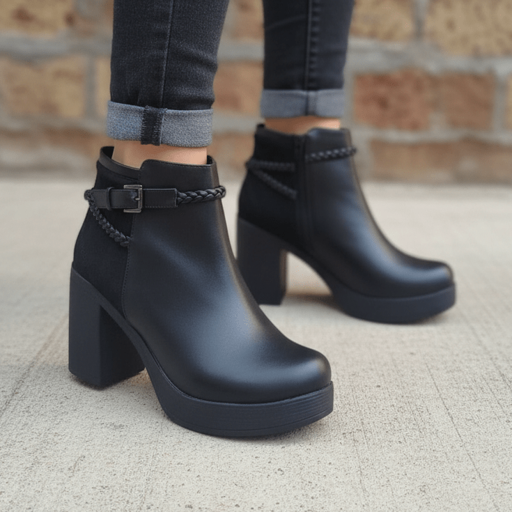 Botin De Mujer Negro (BA116.E) - Gabybru Calzados