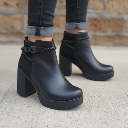Botin De Mujer Negro (BA116.E) - Gabybru Calzados