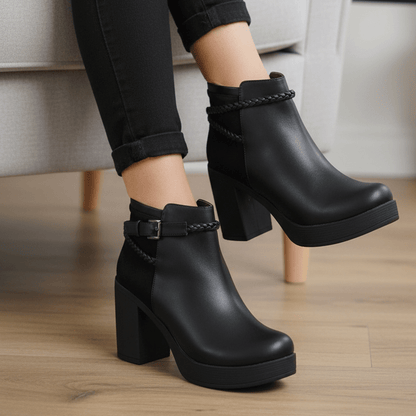 Botin De Mujer Negro (BA116.E) - Gabybru Calzados