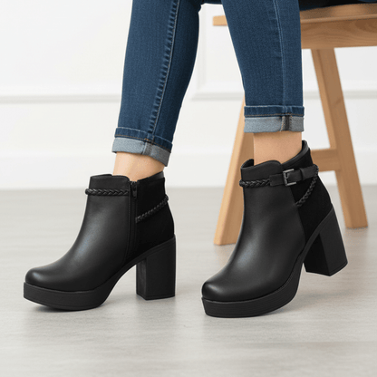Botin De Mujer Negro (BA116.E) - Gabybru Calzados