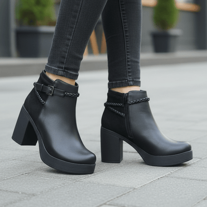 Botin De Mujer Negro (BA116.E) - Gabybru Calzados