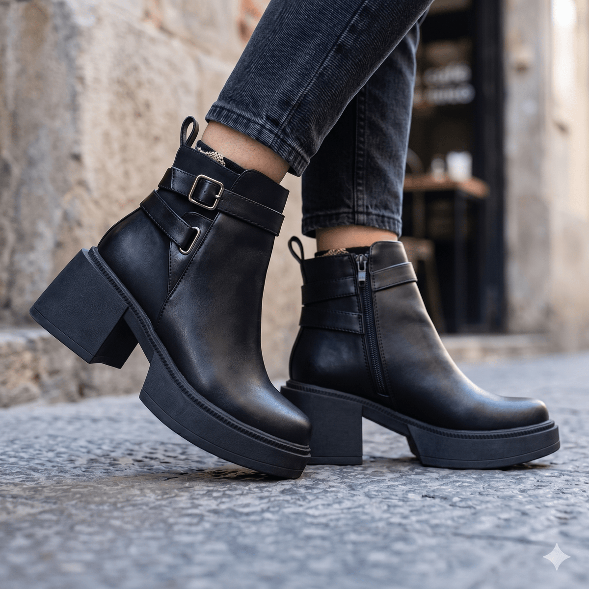 Botin De Mujer Negro (BA120.N) - Gabybru Calzados