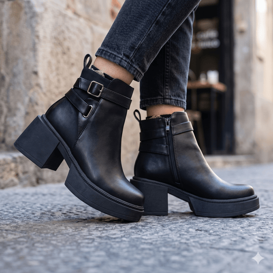 Botin De Mujer Negro (BA120.N) - Gabybru Calzados