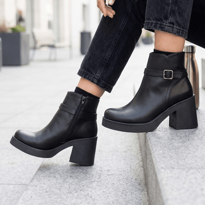 Botin De Mujer Negro (BA123.E) - Gabybru Calzados
