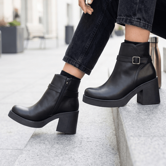 Botin De Mujer Negro (BA123.E) - Gabybru Calzados