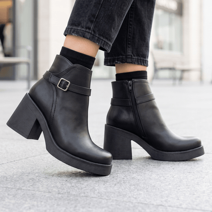 Botin De Mujer Negro (BA123.E) - Gabybru Calzados