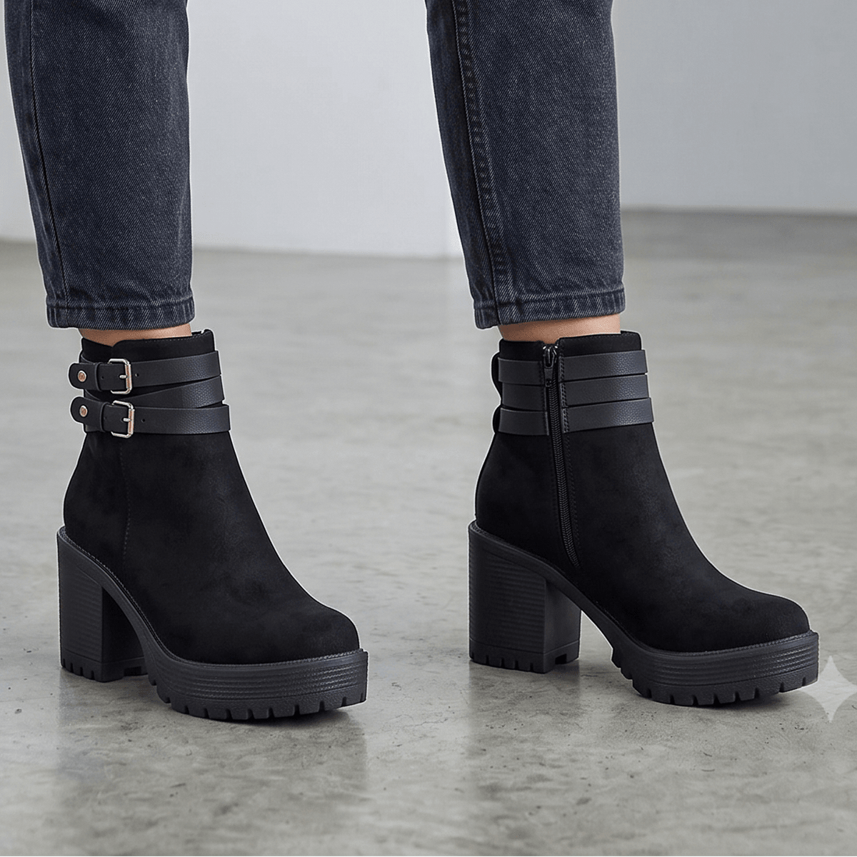 Botin De Mujer Negro (BA145.N) - Gabybru Calzados