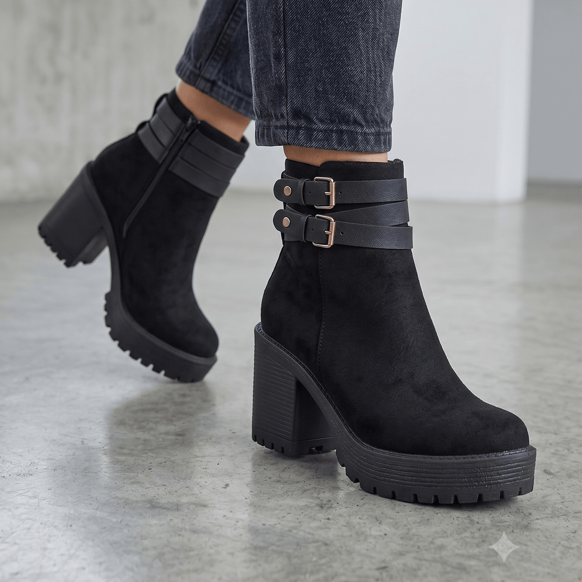 Botin De Mujer Negro (BA145.N) - Gabybru Calzados