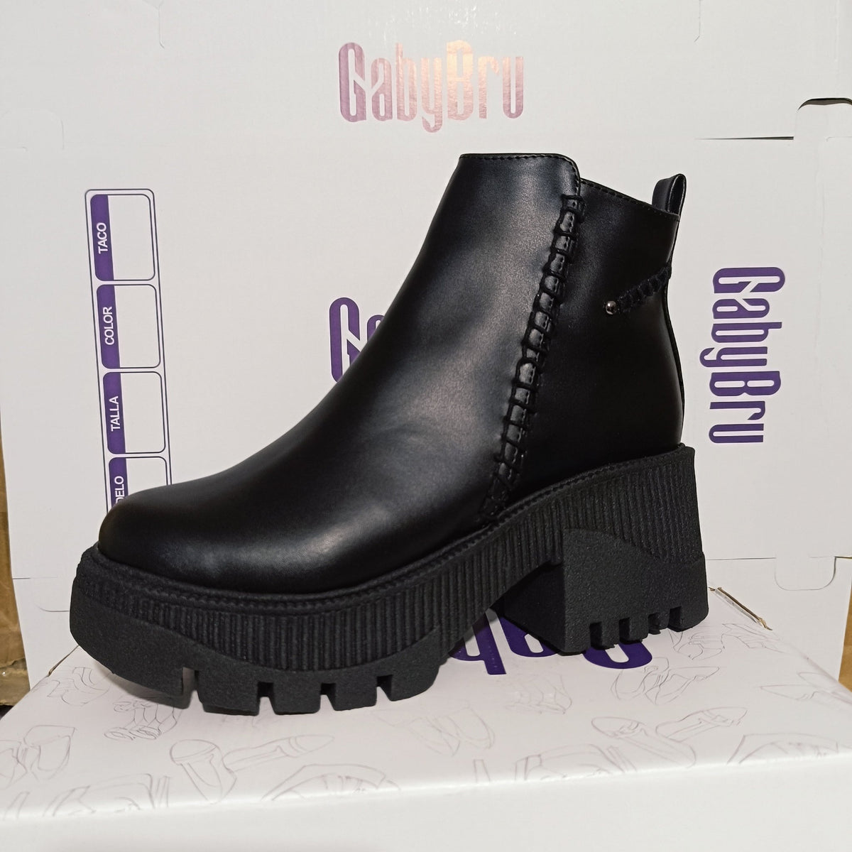 Botin de mujer Negro (BA38.N) - Gabybru Calzados