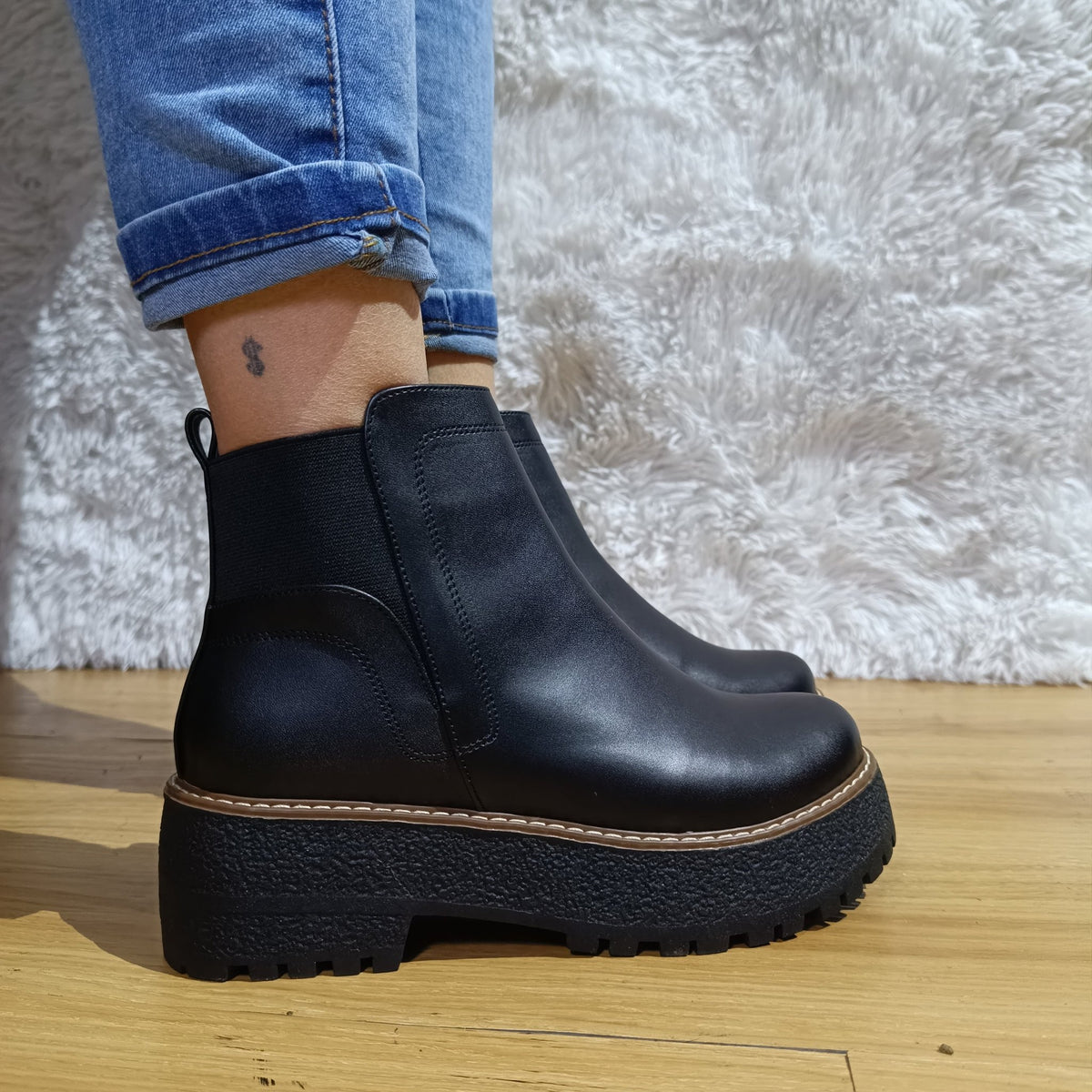 Botin de Mujer Negro (BA40.Ec) - Gabybru Calzados
