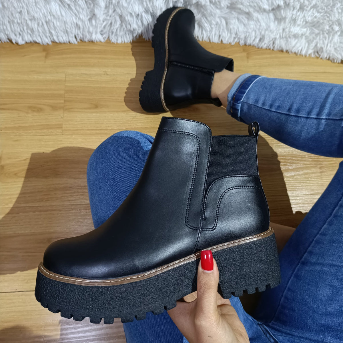 Botin de Mujer Negro (BA40.Ec) - Gabybru Calzados