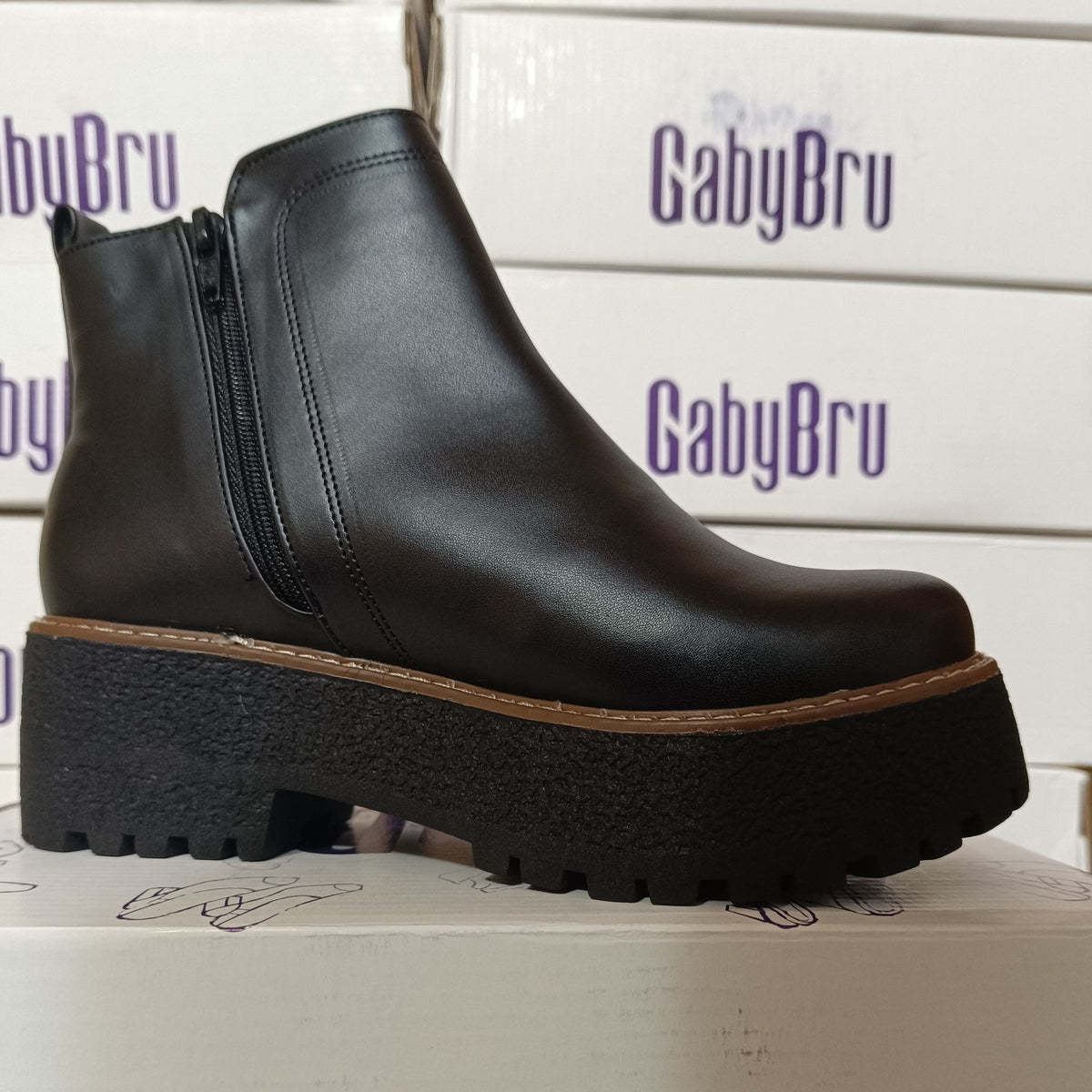 Botin de Mujer Negro (BA40.Ec) - Gabybru Calzados
