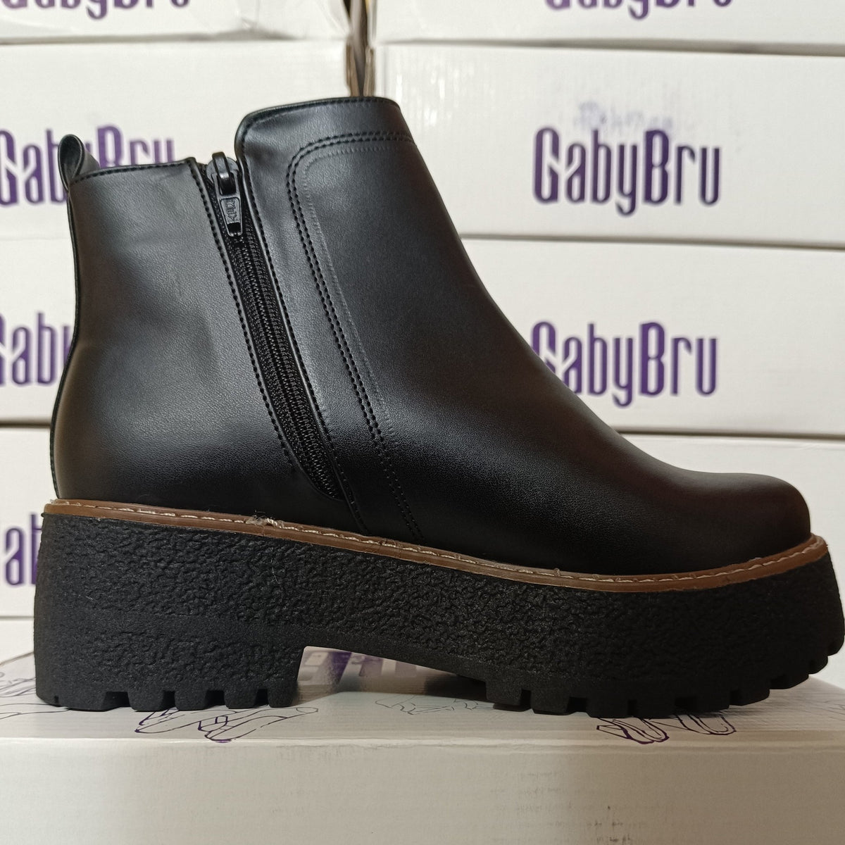 Botin de Mujer Negro (BA40.Ec) - Gabybru Calzados