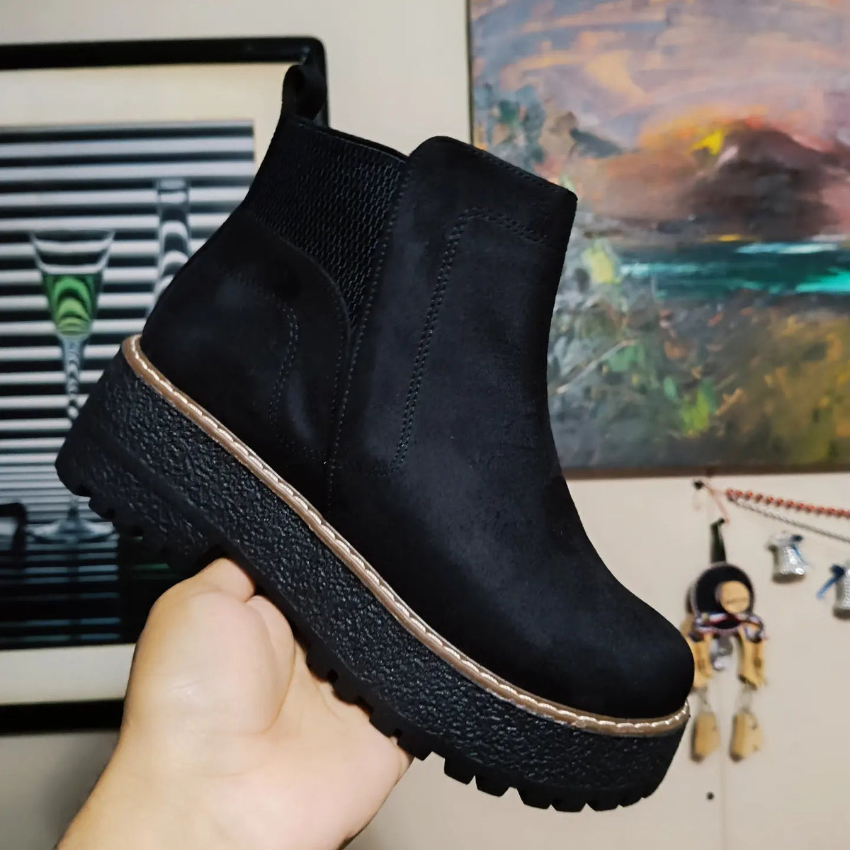 Botin de mujer negro (BA40.N) - Gabybru Calzados