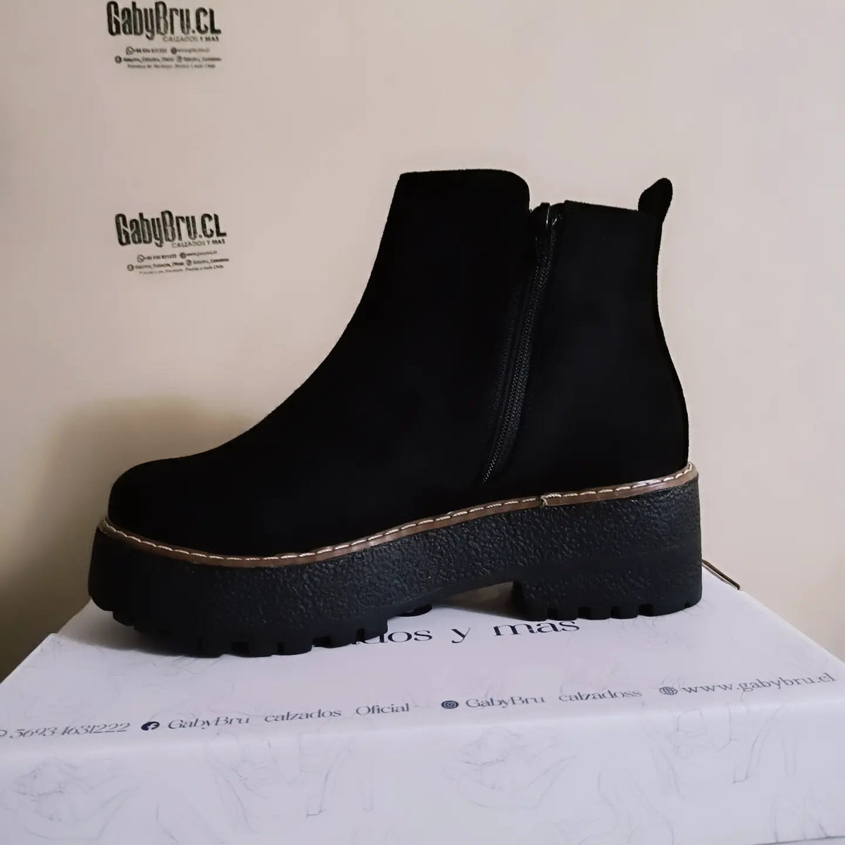 Botin de mujer negro (BA40.N) - Gabybru Calzados
